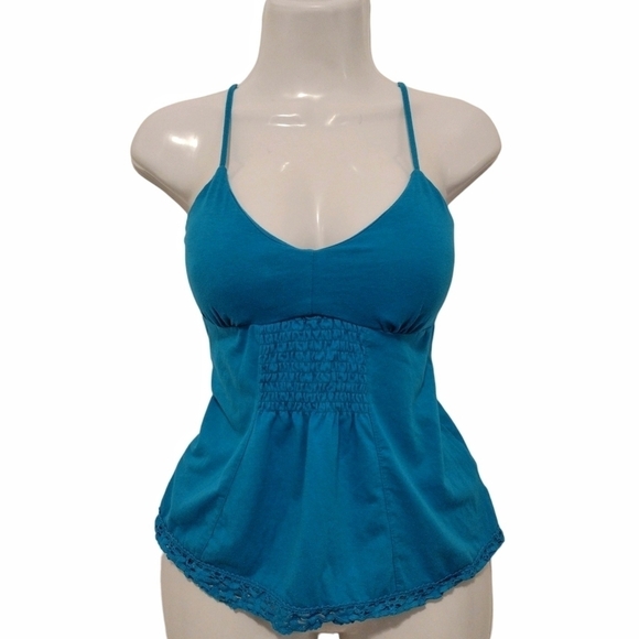 Planet Gold Tops - Planet Gold - Spaghetti Straps Padded Crop Top